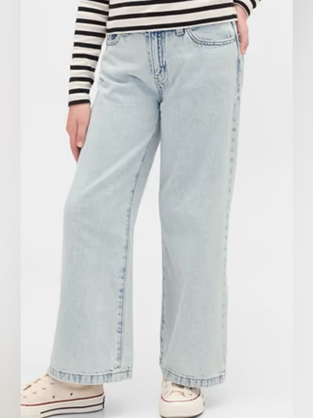 GAP Kids Wide Leg Jeans Light Wash Size 16 Plus Trendy Y2K Denim  NWOT